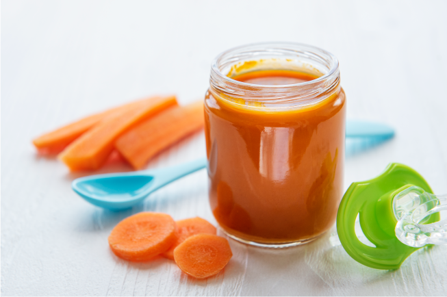 Cà rốt là một thực phẩm tuyệt vời làm thức ăn cho trẻ 4 tháng tuổi