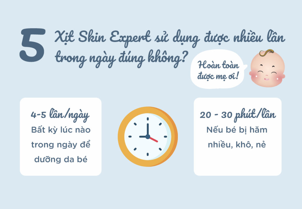 Xịt Skin Expert sử dụng được nhiều lần trong ngày đúng không?