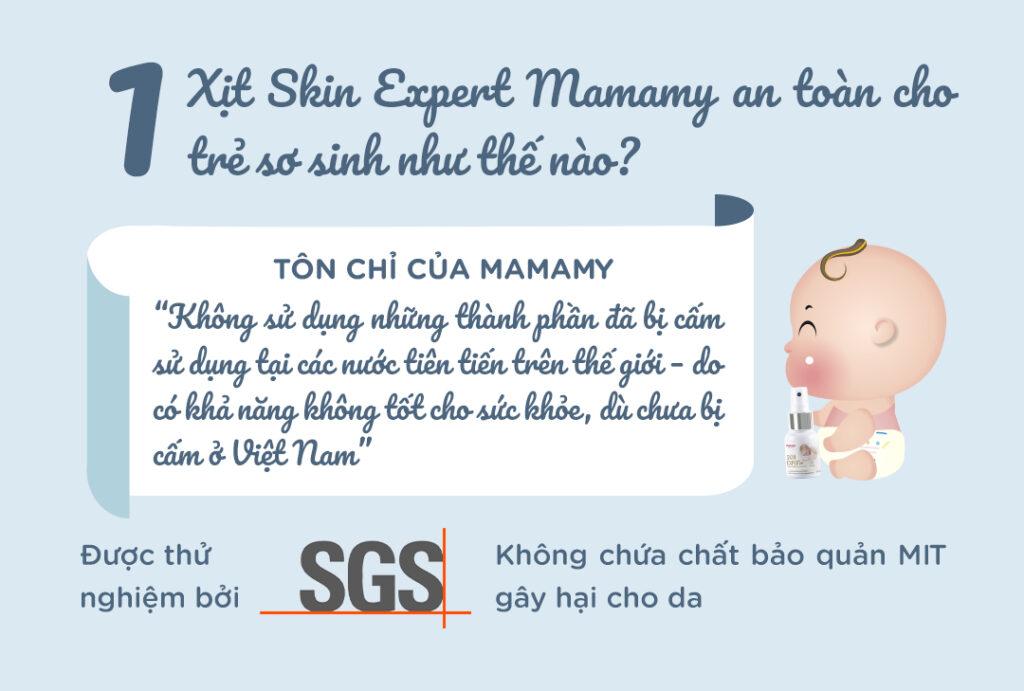 Xịt Skin Expert Mamamy an toàn cho trẻ sơ sinh như thế nào?