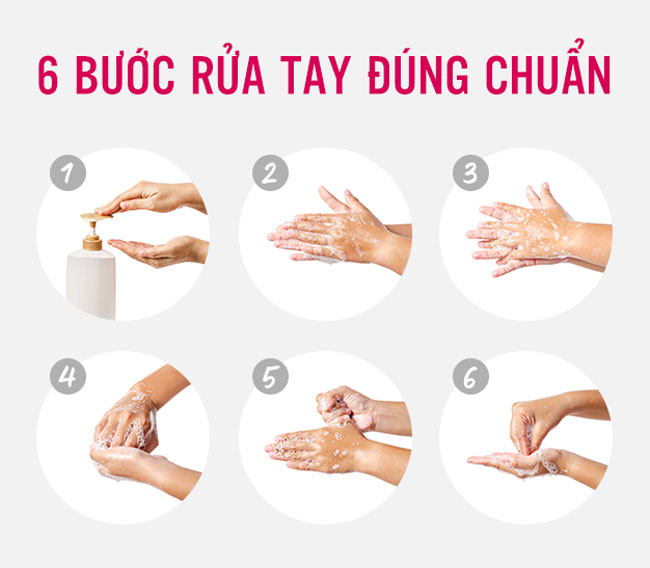 6 bước rửa tay đúng chuẩn cho mẹ đây ạ!