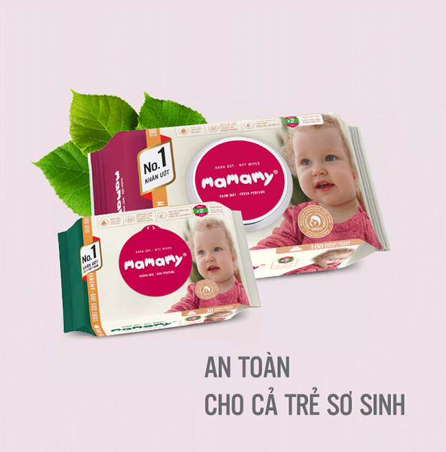 “98% bà mẹ thấy rằng khăn ướt Mamamy không gây kích ứng, 92% bà mẹ hài lòng với sản phẩm” là những con số thống kê trong nghiên cứu của Hội Phụ Sản Việt Nam (VAGO).