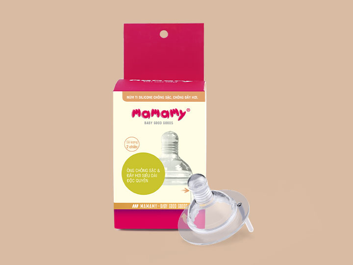 Núm ti silicone chống sặc và đầy hơi