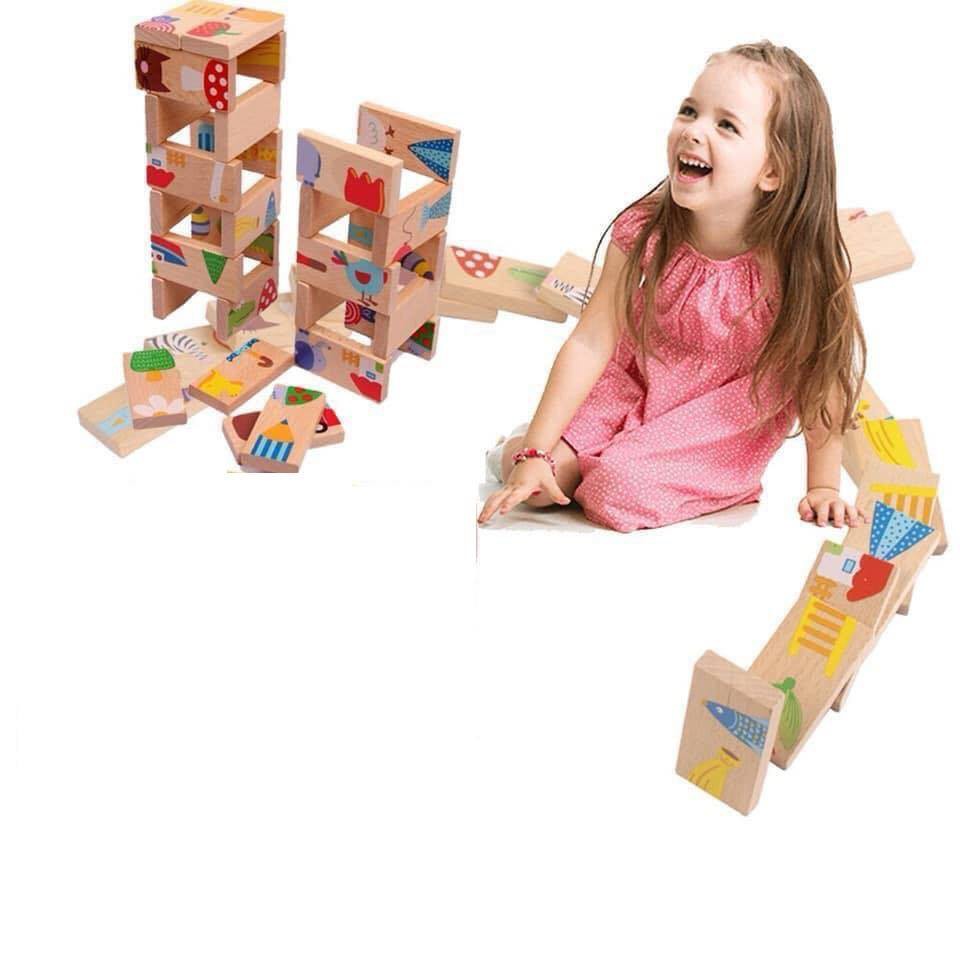 Bộ đồ chơi domino gỗ thông minh
