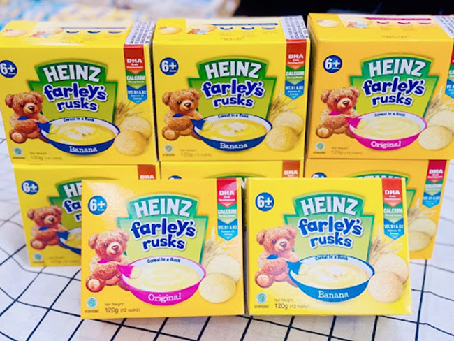 Bánh quy ăn dặm Heinz bổ sung DHA cho bé từ 6 tháng trở lên