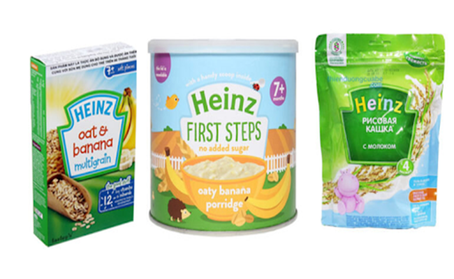 Bột ăn dặm Heinz tăng cường thêm chất xơ tự nhiên tốt cho hệ tiêu hóa của bé