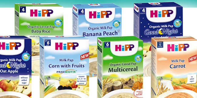 Thương hiệu bột ăn dặm HiPP được làm từ nguyên liệu sạch, organic hoàn toàn