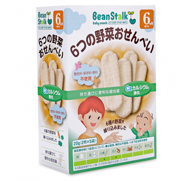Bánh ăn dặm BeanStalk bổ sung thêm canxi hỗ trợ tăng chiều cao cho bé