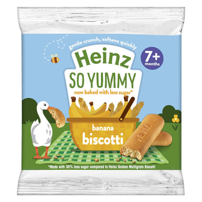 Bánh ăn dặm Heinz bổ sung thêm chất xơ hỗ trợ tốt cho hệ tiêu hóa của bé