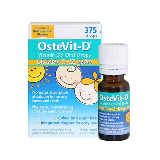 Vitamin D3 Ostevit vị bơ tự nhiên