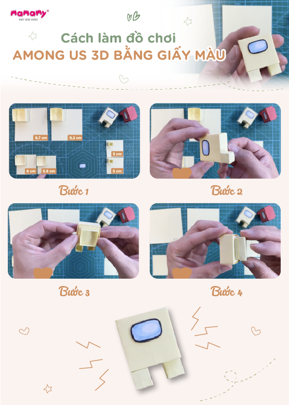 Rất Hay: Bật mí 4 cách làm đồ chơi Among Us bằng giấy cực sáng tạo tại nhà
