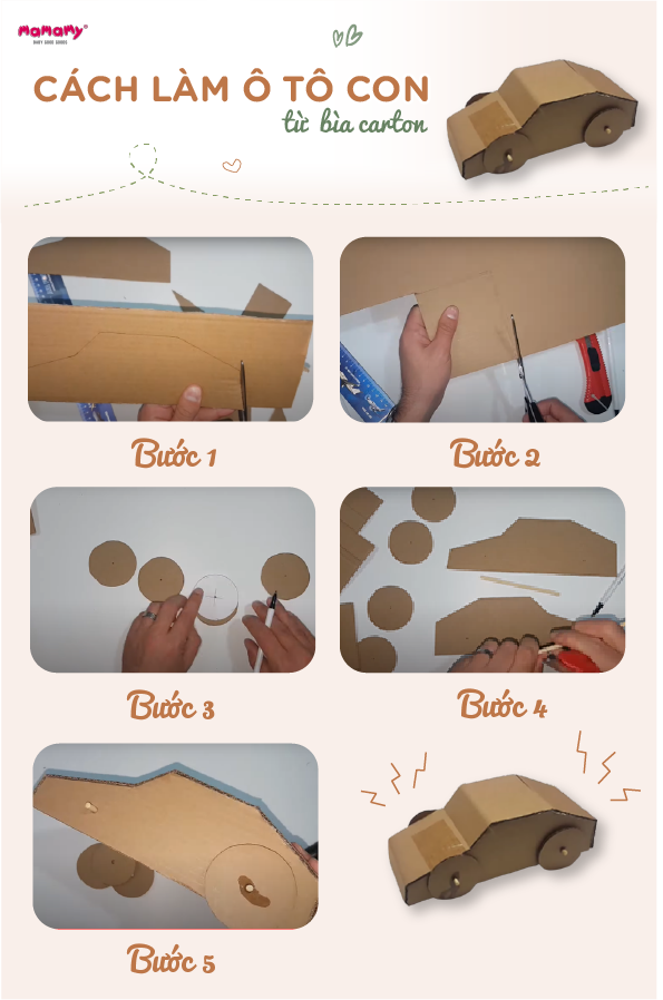 Cách làm đồ chơi cho bé bằng thùng carton +10 mẫu đẹp