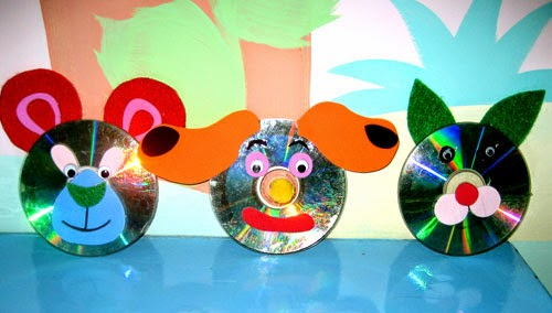Tái chế đĩa CD làm đồ chơi mầm non cho bé
