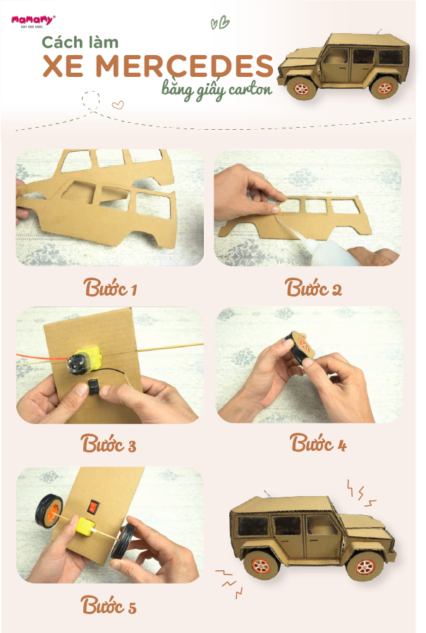 Cách làm đồ chơi bằng thùng giấy bìa carton sáng tạo, độc đáo cho bé