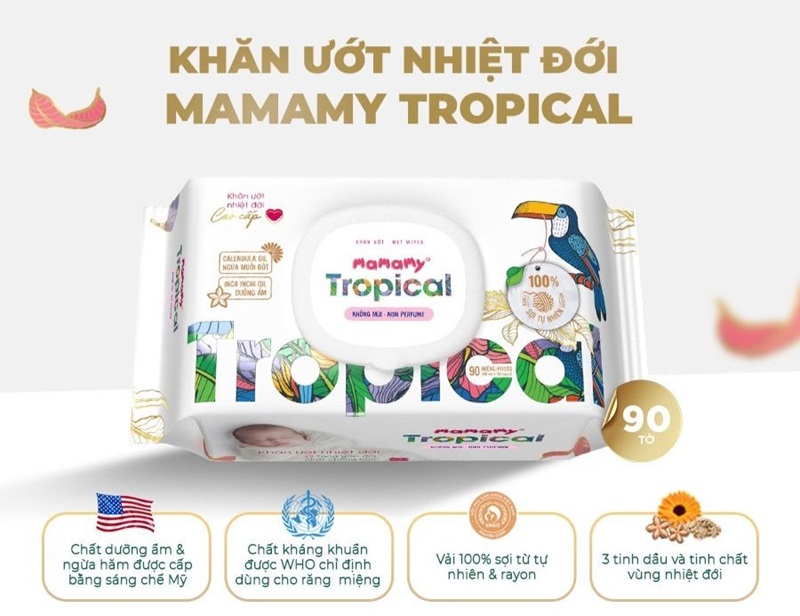 Khăn ướt đa năng tiện dụng Tropical Mamamy