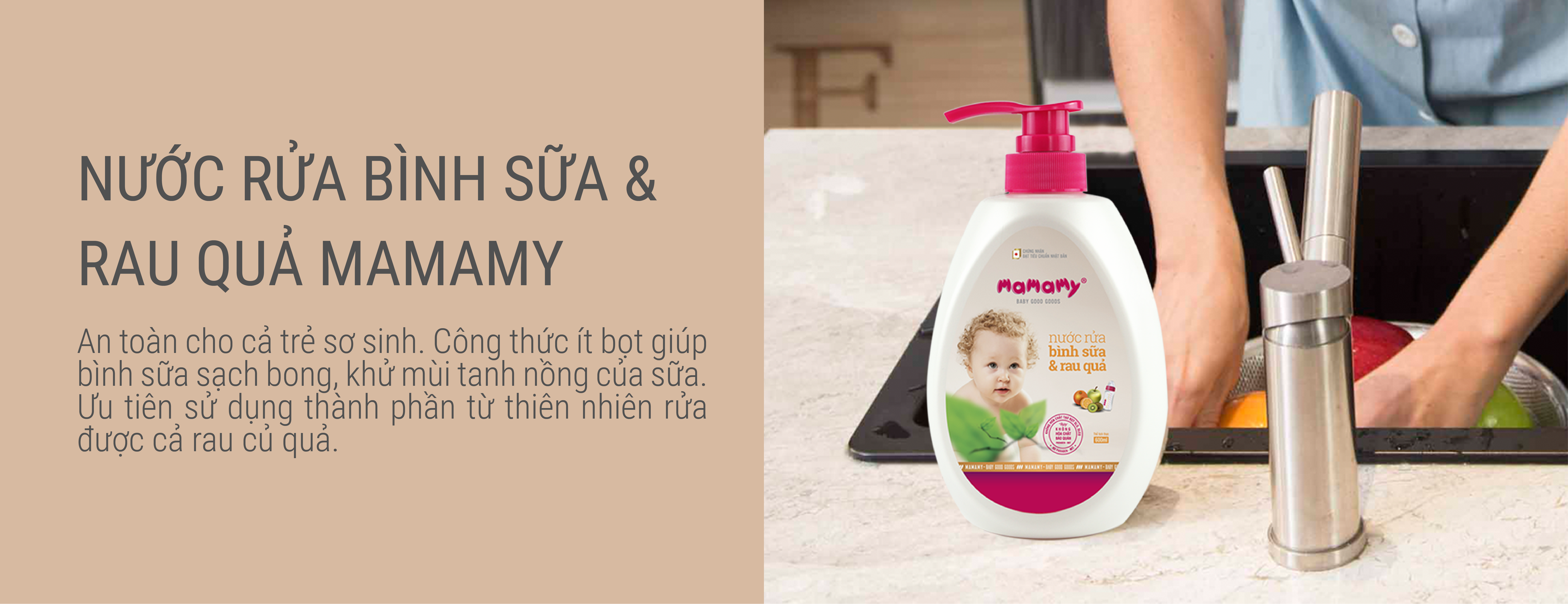 Nước rửa bình sữa và rau quả