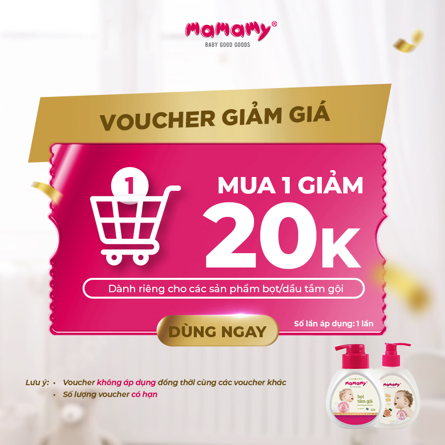 Giảm 20K khi mua sản phẩm Bọt/ Dầu tắm gội