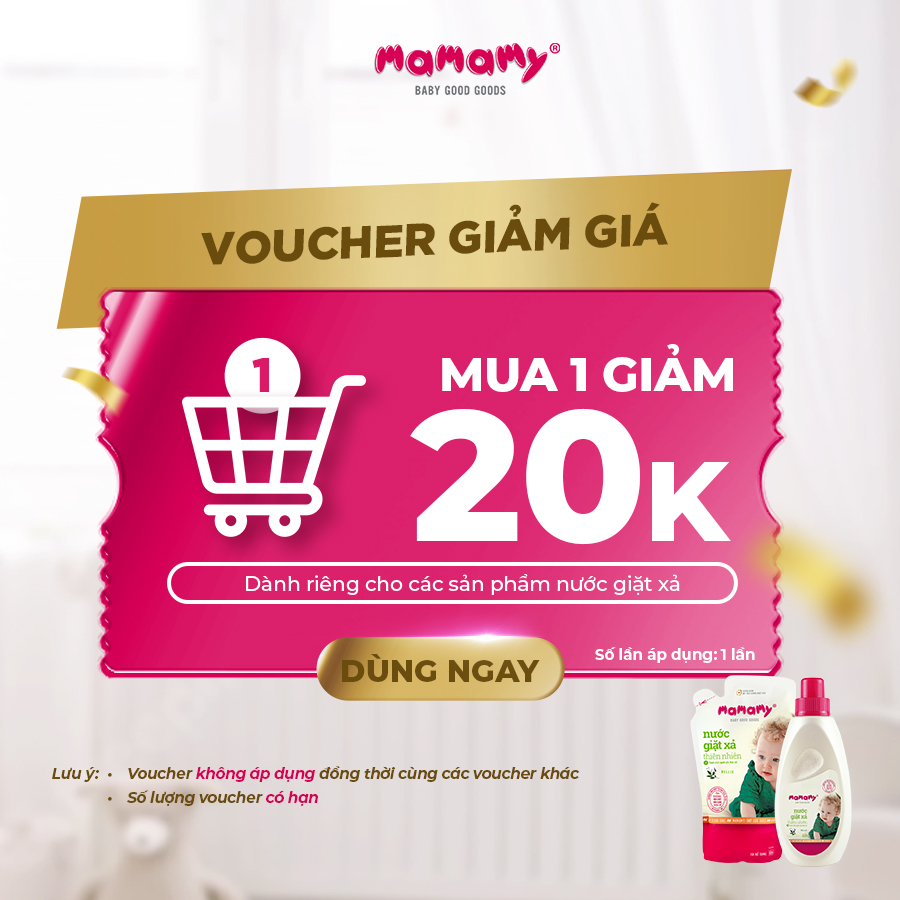 Giảm 20K khi mua sản phẩm Nước giặt xả