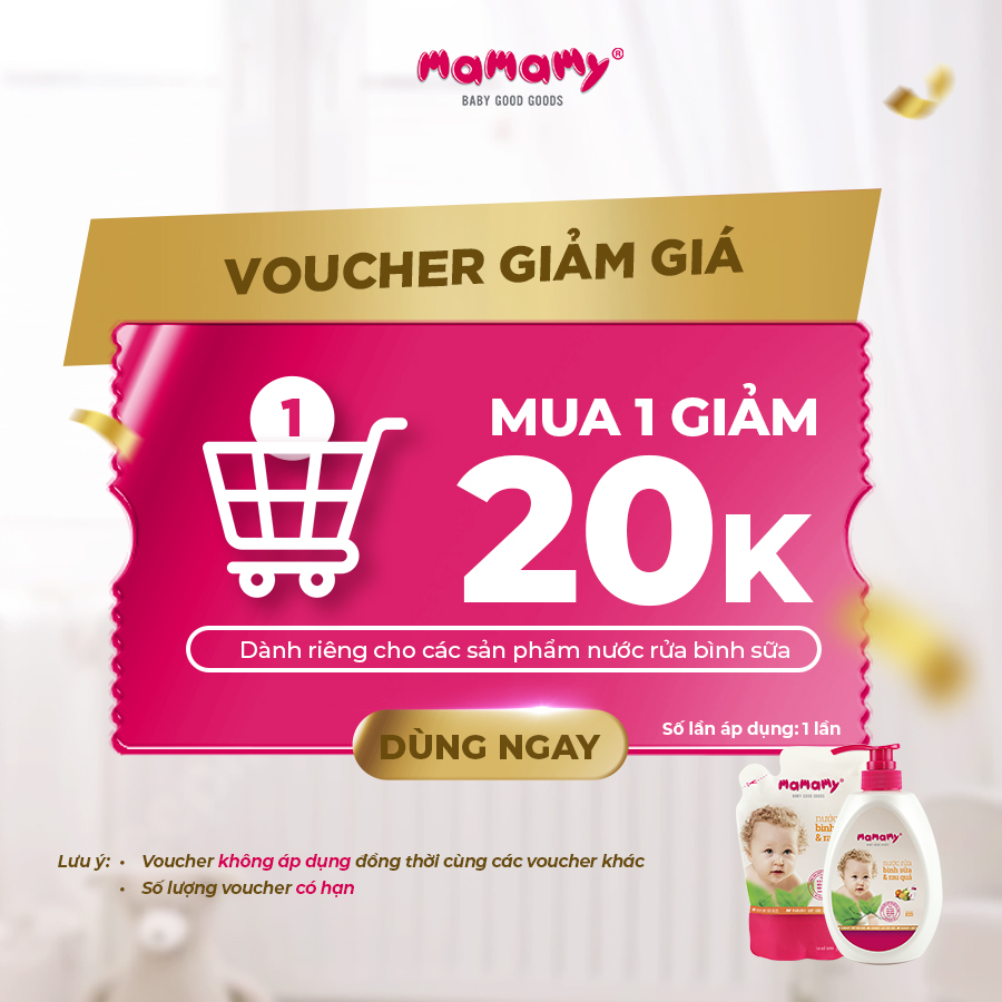 Giảm 20K khi mua sản phẩm Nước rửa bình sữa