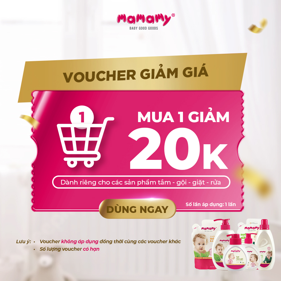 Giảm 20k khi mua 1 sản phẩm tắm - gội - giặt - rửa 